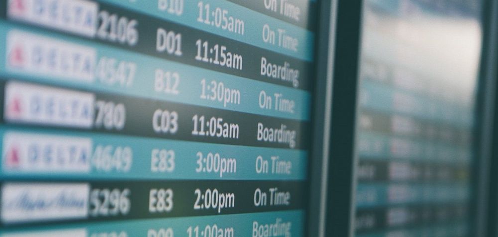 Tableau affichage horaire avion