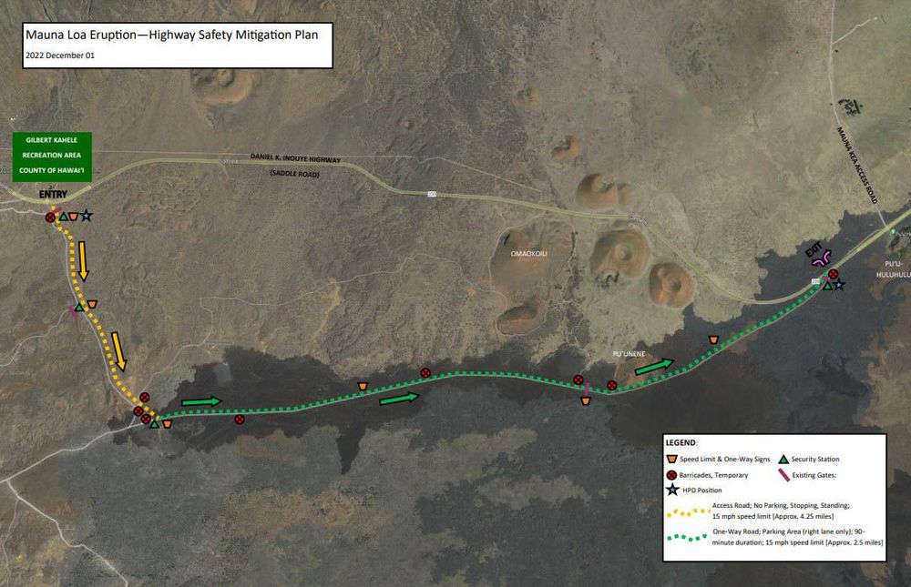 Plan du contournement pour la “viewing area”. Credit: Hawaii County Civil Defense Agency