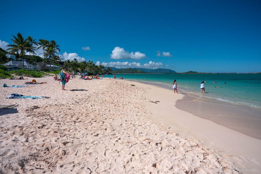 La plage côté Nord photographiée en fin de mâtinée en 2019