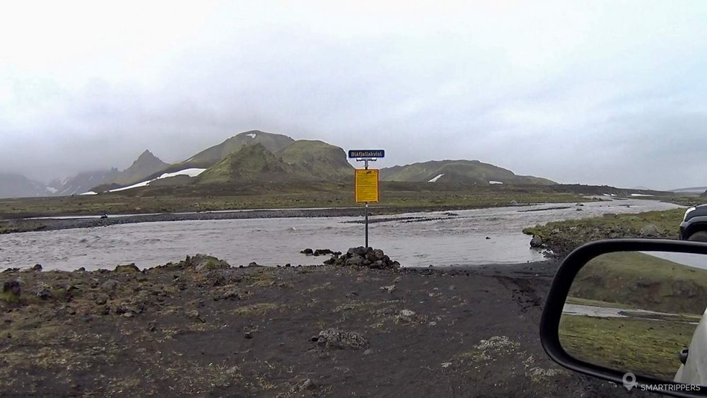Arrivée devant la Bláfjallakvísl.