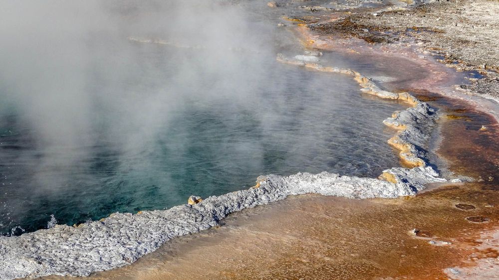 Edge of a hot spring near Castle Geyser.