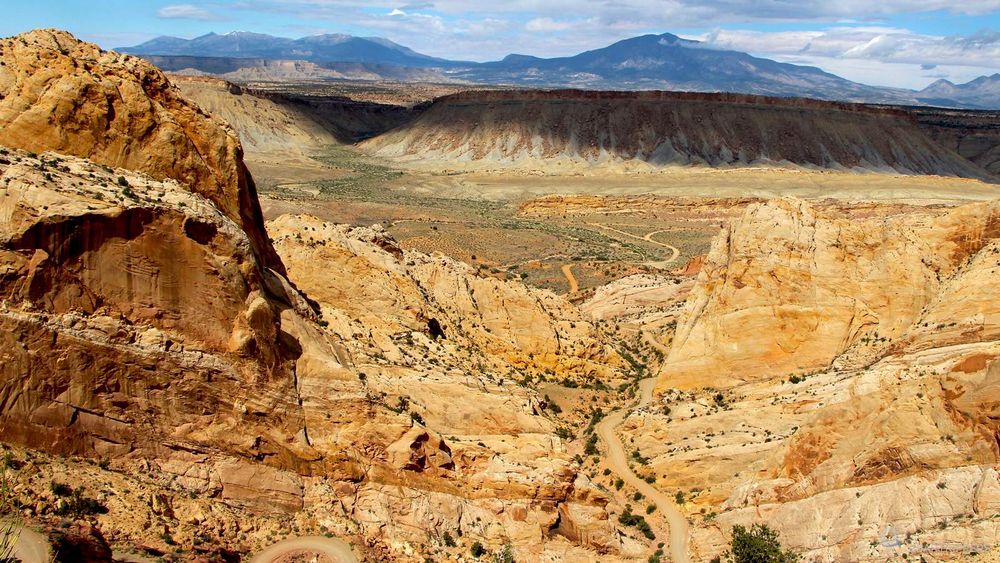The Burr Trail road switchbacks