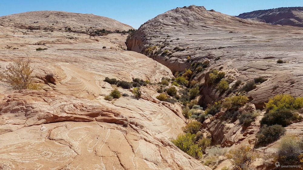Voici le petit canyon où il faut descendre pour rejoindre Tunnel Slot;