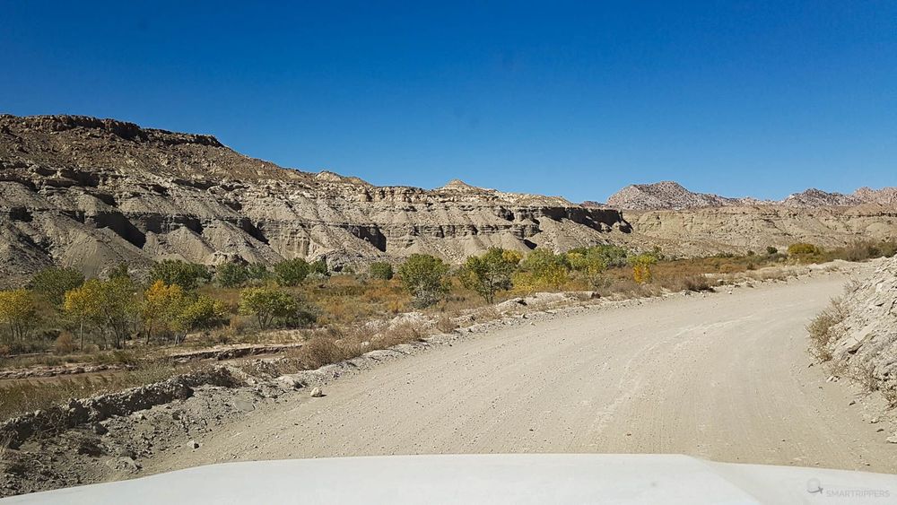 Sur la Cottonwood Canyon Road.