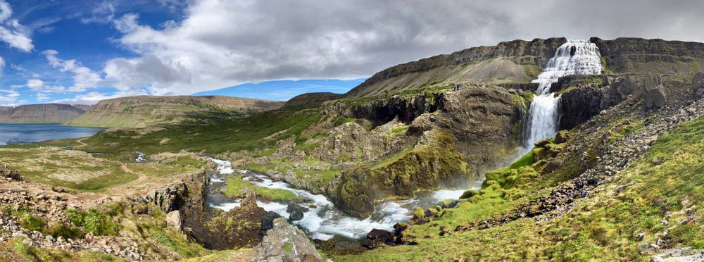 Vue sur Dynjandi et Arnarfjordur