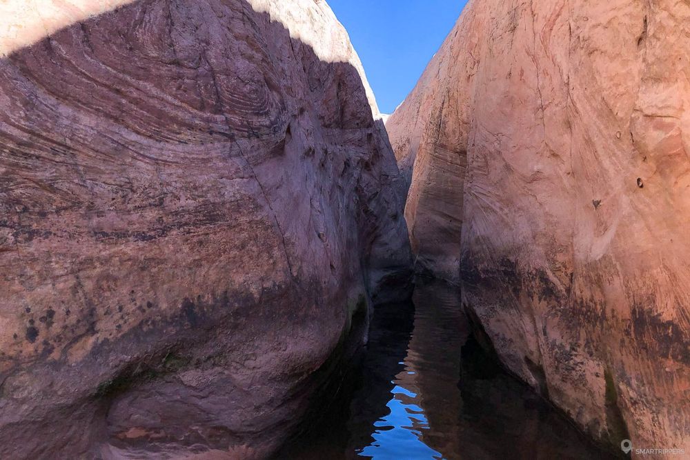 De l'eau au début de Zebra Slot Canyon. Impossible d'aller plus loin pour nous.