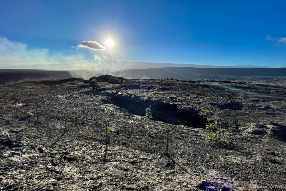 Vue sur la fissure éruptive