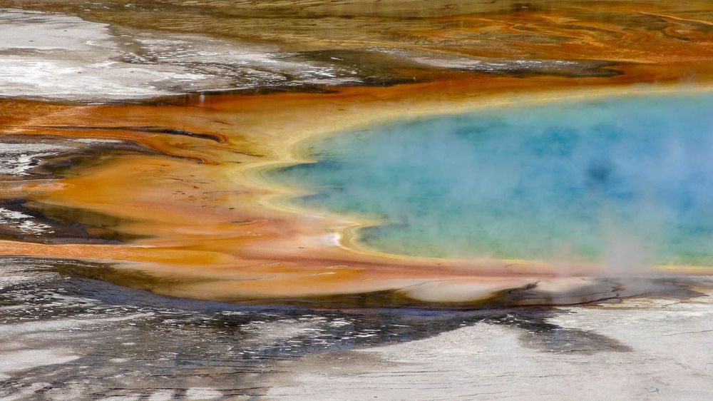 Gros plan sur les dégradés de couleurs de Grand Prismatic.