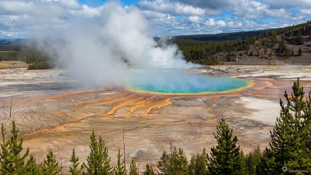Le splendide Grand Prismatic photographié depuis le belvédère.
