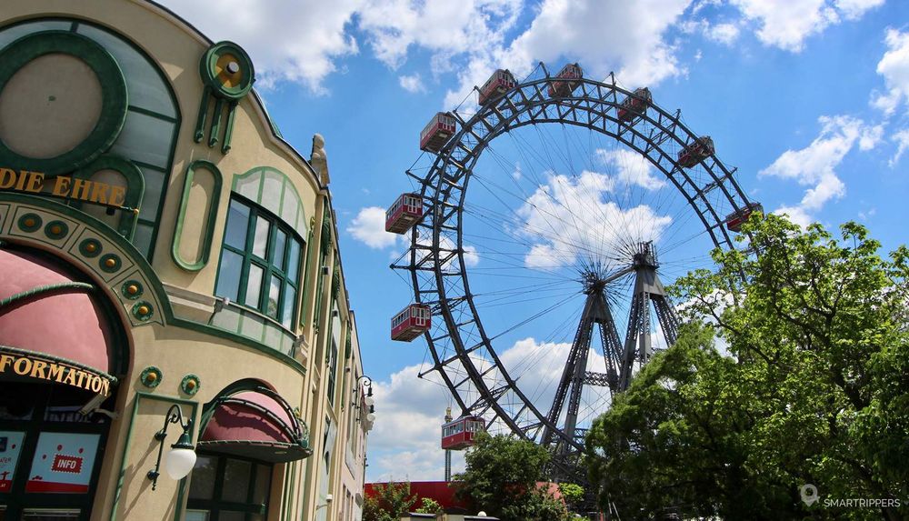 La grande roue de Vienne, l'un des emblèmes de la ville.