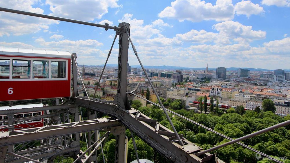 Vue sur Vienne du sommet de la grande roue.