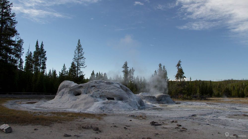 La base de Grotto Geyser.