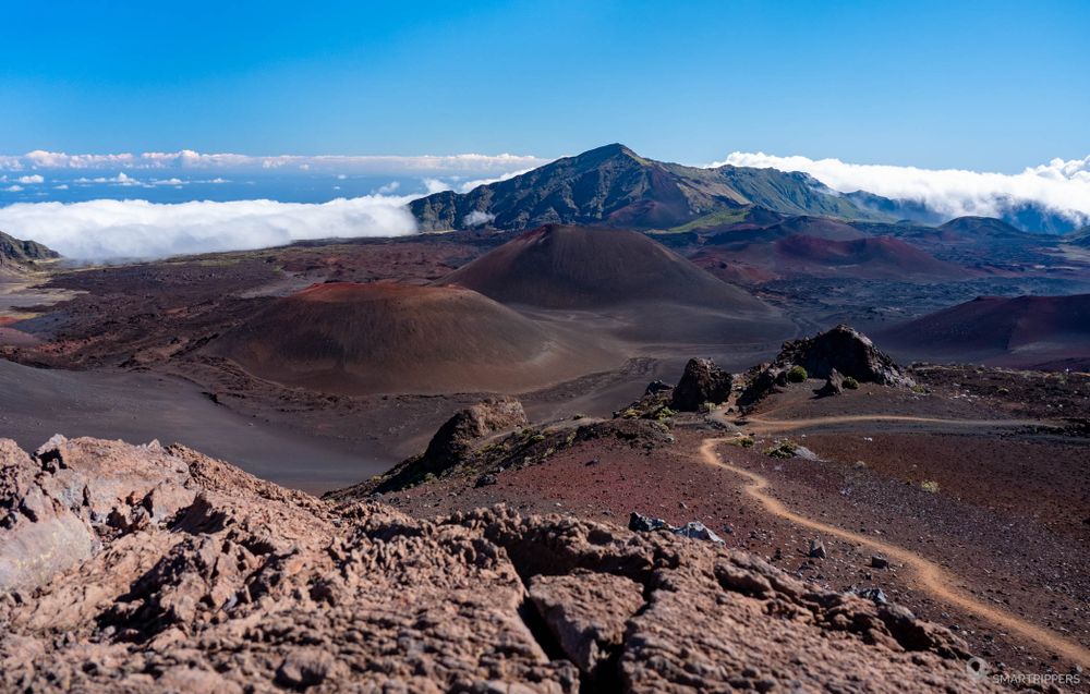 Sur le Sliding Sands Trail au sommet du Haleakalā de Maui