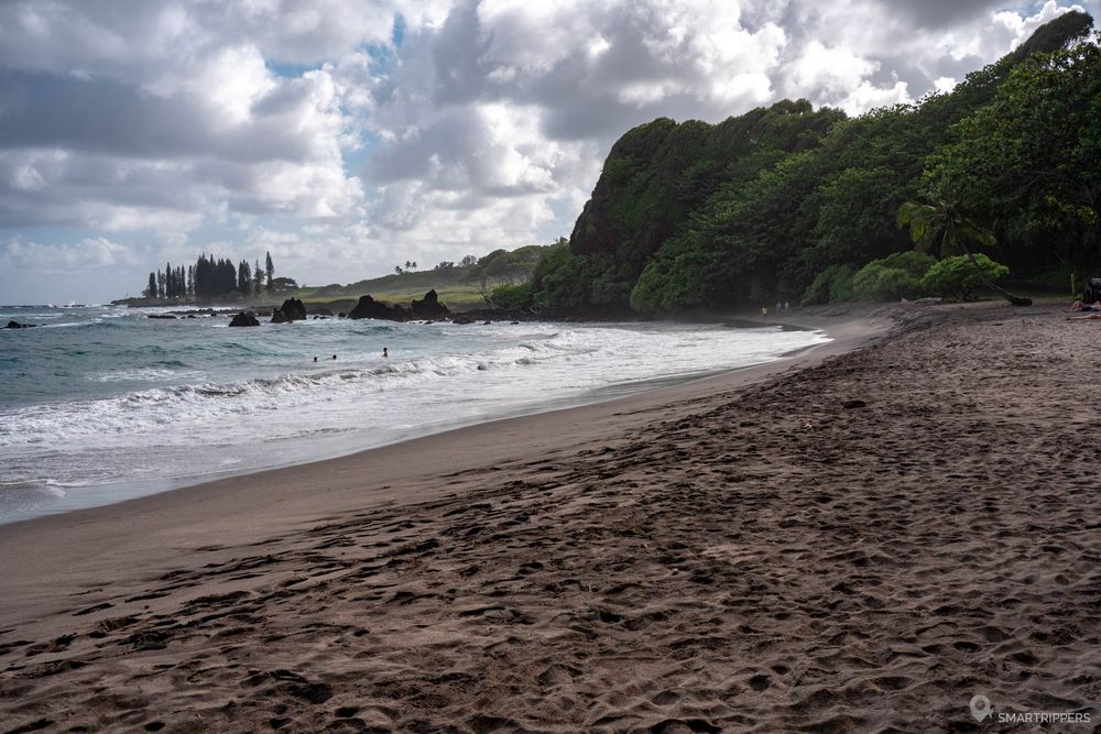La plage côté sud.
