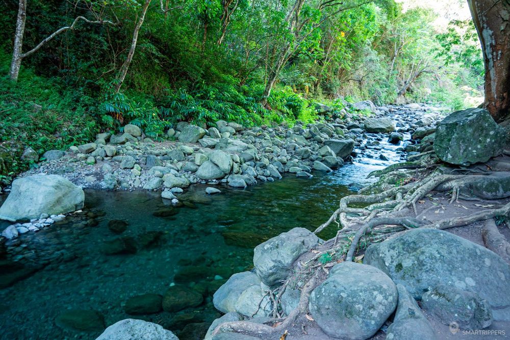 Le long de la jolie rivière.