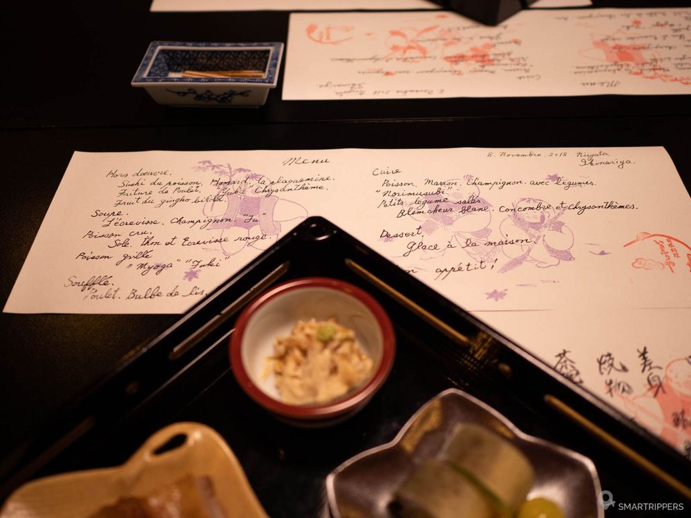Notre menu traduit en français pour l'occasion!
