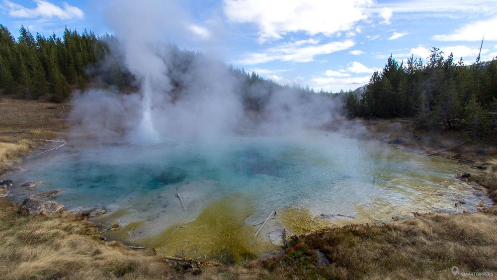 Imperial geyser en éruption.
