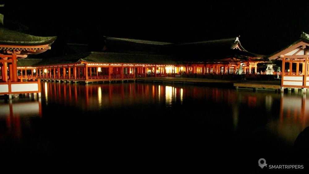 The shrine during at night