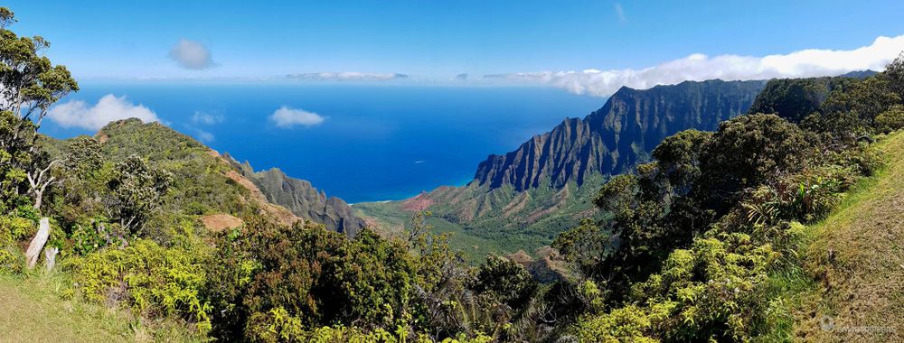 Na Pali Coast depuis le Kalalau Lookout - Kaui - Hawaii