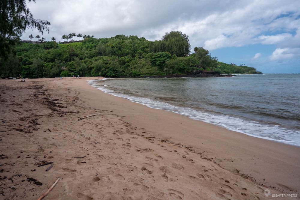 La plage côté ouest.