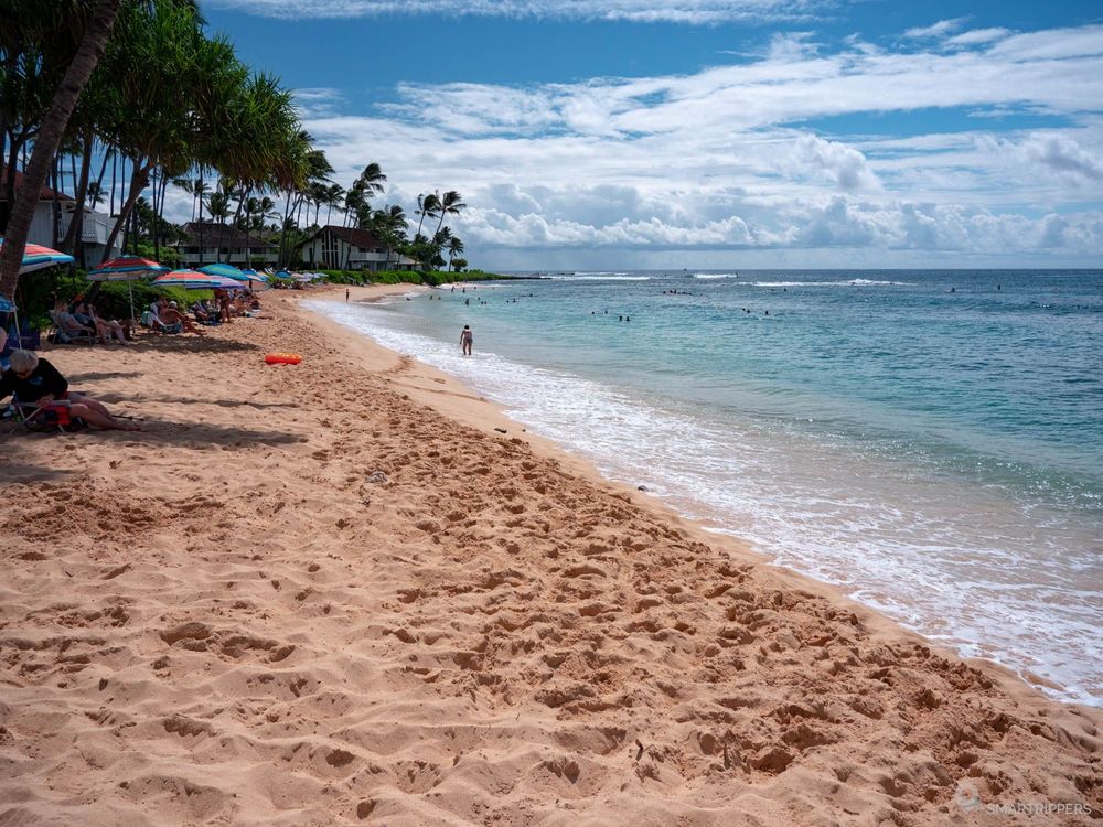 Kiahuna Beach un week-end d'octobre.