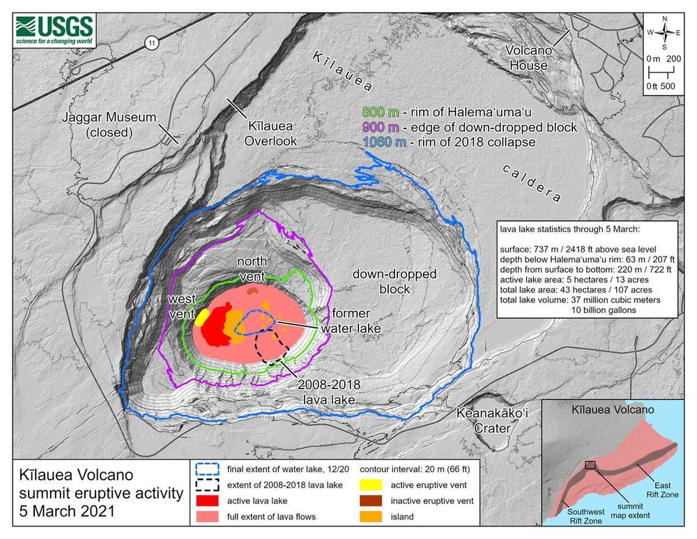 Situation au 5 mars 2021 - Credit: USGS