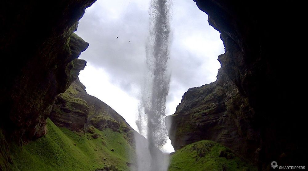 Juste sous le jet d'eau!