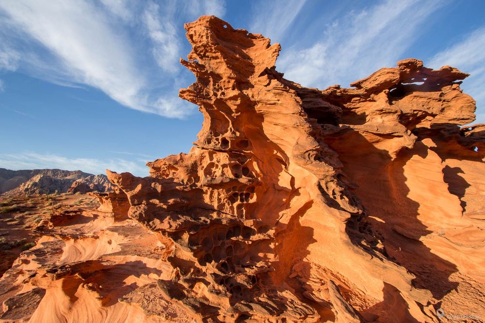 Les rochers ont des formes vraiment originales.
