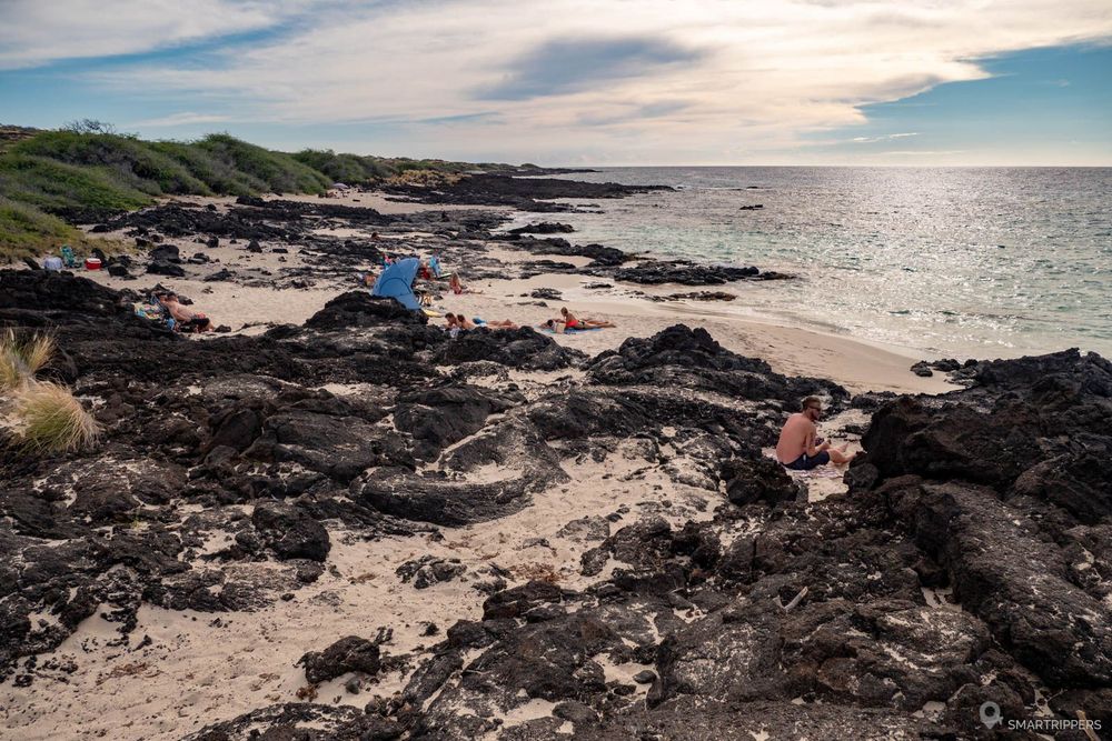 La plage côté sud.