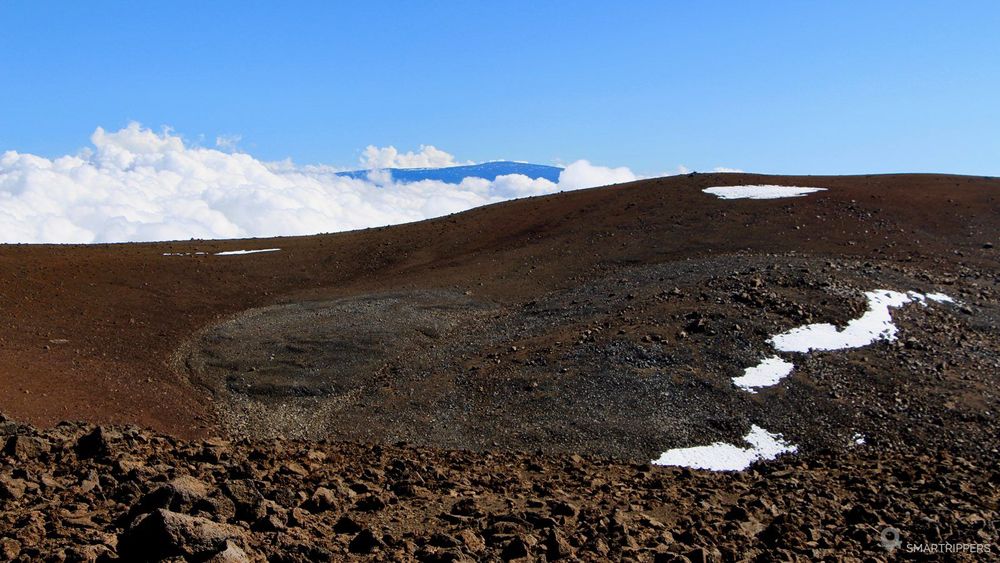 Vue sur le Mauna Loa depuis le Mauna Kea