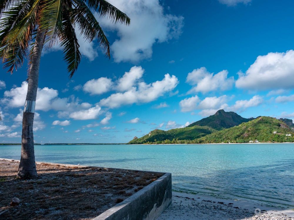 Vue de la plage du motu Auira