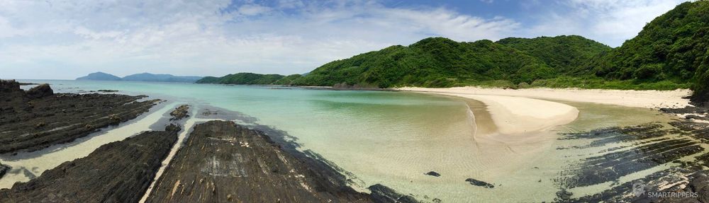 Vue panoramique de la plage Mogushi