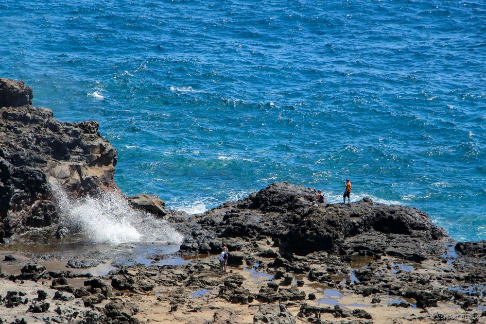 Le Nakalele Blowhole un jour de beau temps: pas vraiment sensationnel.