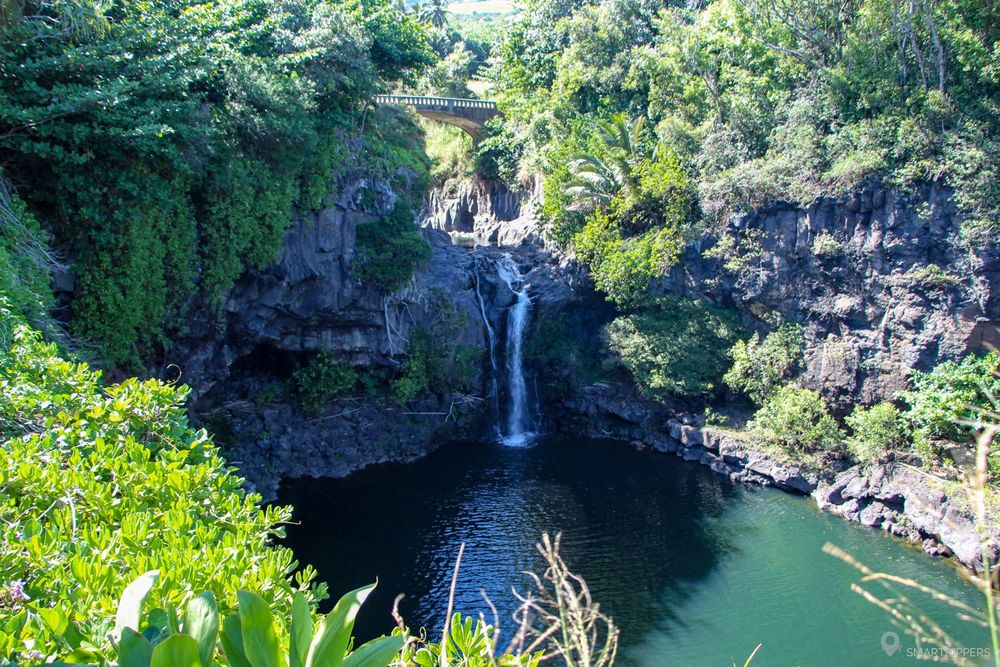 L'une des cascades de l'Ohe'o Gulch.