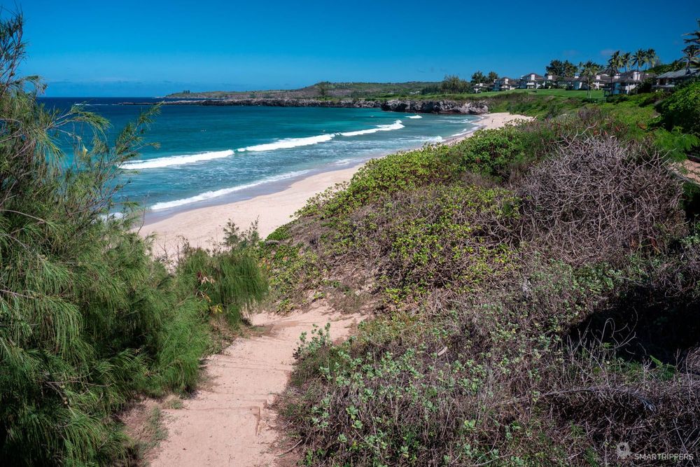 Vue d'ensemble de la plage depuis le Kapalua Coastal Trail.