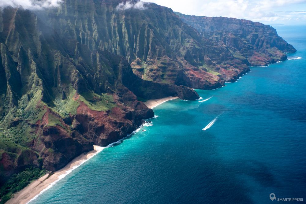 La célèbre Nā Pali coast dans son ensemble.