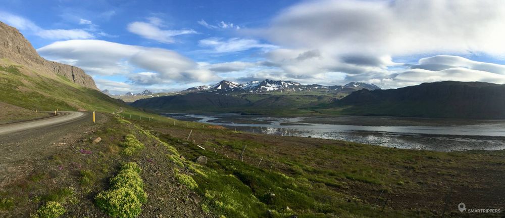 Sur la route 54 au bord d'Álftafjörður