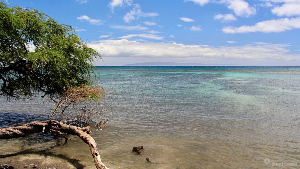 Dégradés de couleurs dans l'eau à Maui