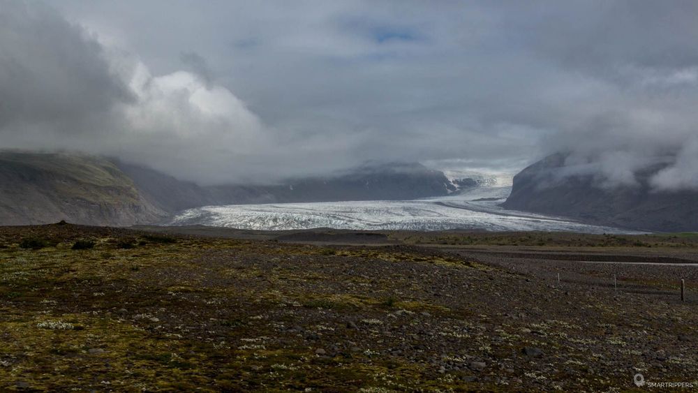 Vue sur le Skaftafellsjokull depuis la route 1.