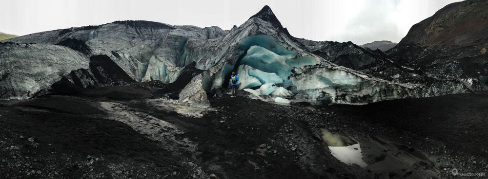 The Sólheimajökull glacier in southern Iceland