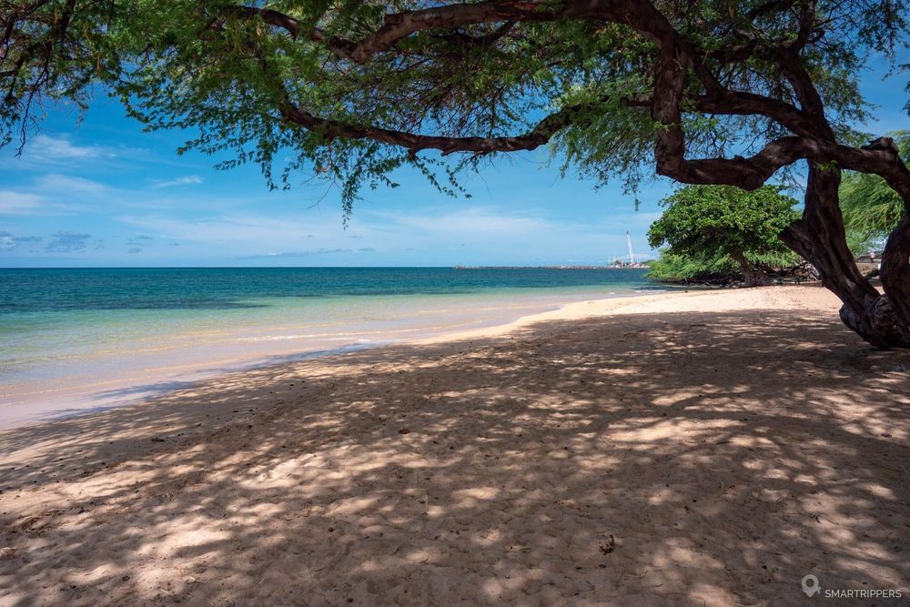 La plage côté nord.