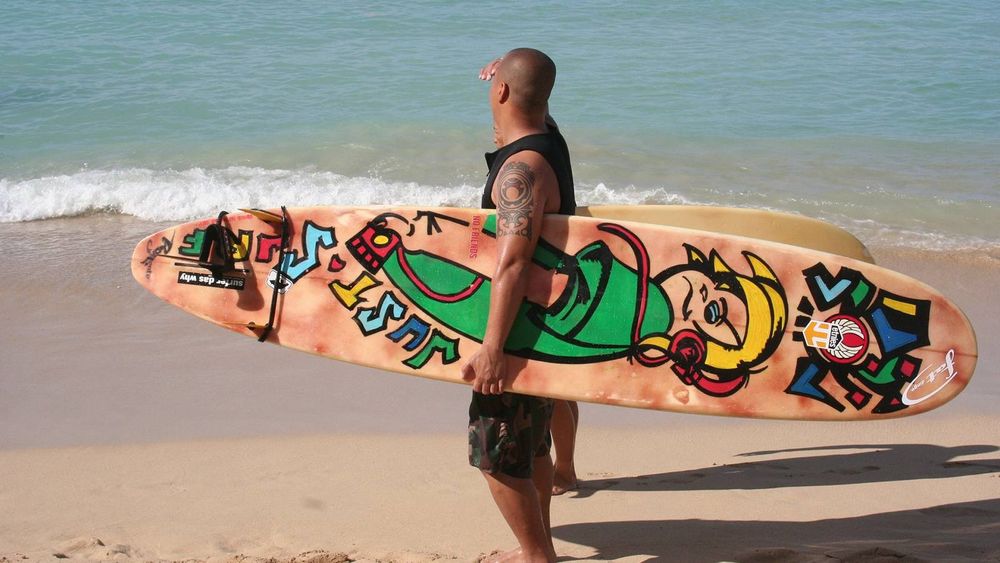 Venir à Hawaii ne peut que donner envie de surfer!