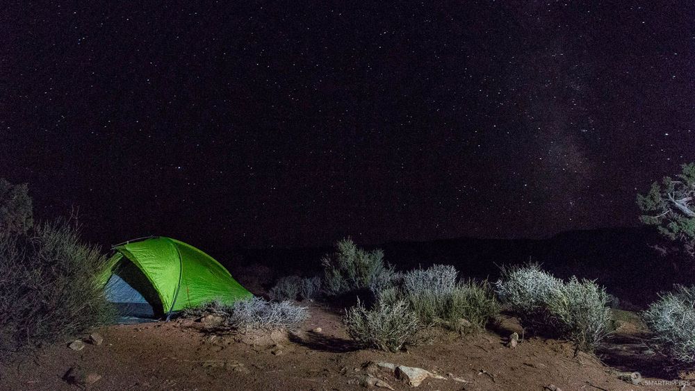 Notre campement plus tard, dans l'Utah.
