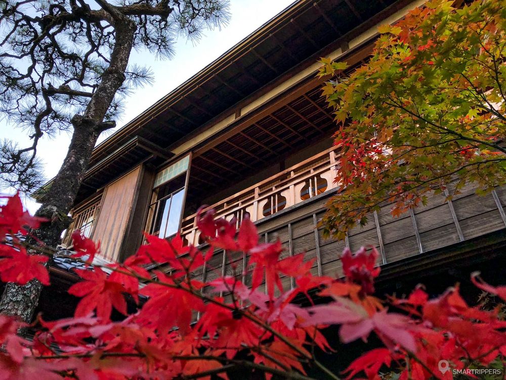 Momiji devant la Saitou Villa de Niigata