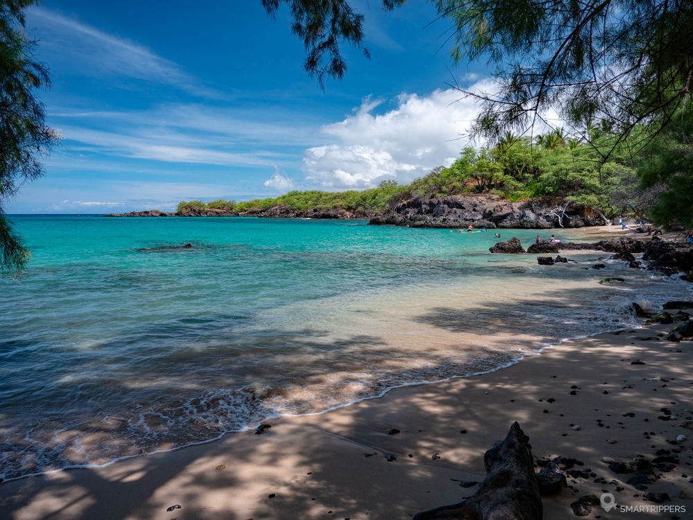 Eau turquoise à Waialea Beach.