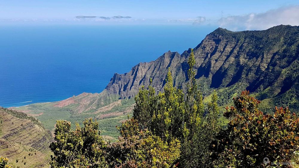 Vue depuis le Pu'u O Kila lookout.